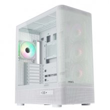 Abysm Danube Sava H500 II Torre ATX - Lateral de Cristal Templado - 3.5" y 2.5" - USB-A, USB-C y Audio - 4 Ventiladores ARGB Instalados -  Color Blanco