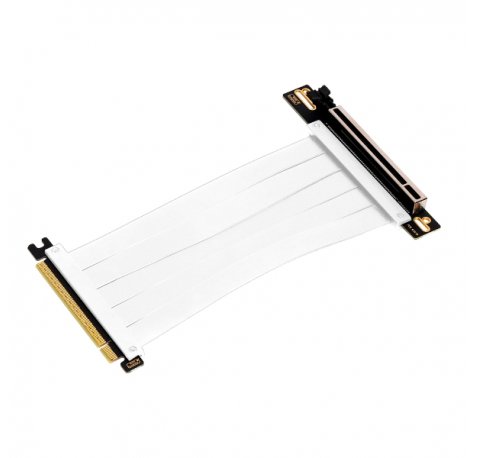 Aisens Cable de Extension Riser PCIe 4.0 x16 Flexible - Blindaje EMI - Longitud 17cm - Color Blanco