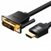 Vention Conversor DVI-D Macho a HDMI Macho - 1.5m - Color Negro