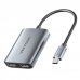Vention Adaptador USB-C a HDMI - Funcion Extension o Duplicacion - Cable 15cm - Resolucion 4K - Aluminio y ABS - Color Gris
