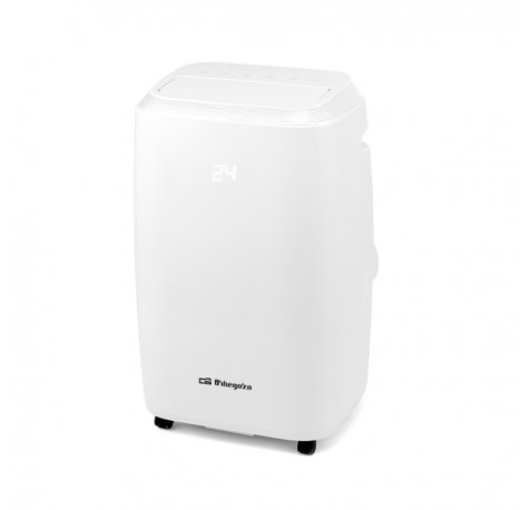 Orbegozo ADR 125 Aire Acondicionado Portatil 3000 Frigorias 1346W - Clase A - Pantalla LED - Frio, Calor, Ventilacion y Deshumidificacion - WIFI - Compatible con Asistentes de Voz - Modo Noche - Mando - Memoria - Ruedas - Color Blanco