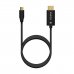 Aisens Cable Conversor Aluminio USB-C a HDMI 2.1 8K@60Hz - USB-C/M-HDMI/M - 2.0m - Color Negro