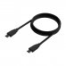 Aisens Cable USB 3.2 GEN2X2 20GBPS 8K@30Hz 5A 100W E-Marker - Tipo USB-C/M-USB-C/M - 1.0m - Color Negro