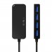 Aisens Hub USB 3.1 USB-C - USB-C/M-4Xtipo A/H - 60cm - Color Negro