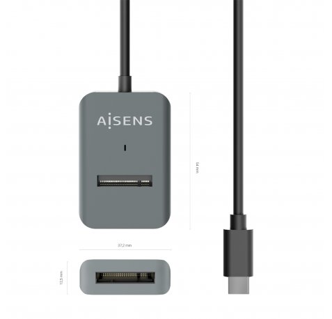 Aisens USB-C Dock M.2 (NGFF) Asuc-M2D012-Gr SATA/NVME a USB3.1 GEN2 - Color Gris