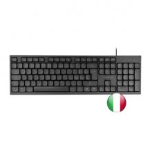 Tacens Anima AK02 Teclado Completo - Cable 1.3m - Disposicion Italiana QWERTY IT - Teclas Silenciosas de Perfil Bajo - Accesos Directos Multimedia e IA - 43.7x25x1.3cm - Color Negro