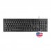 Tacens Anima AK02 Teclado Completo - Cable 1.3m - Disposicion Inglesa QWERTY US - Teclas Silenciosas de Perfil Bajo - Accesos Directos Multimedia e IA - 43.7x25x1.3cm - Color Negro