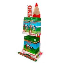 Alpino Estrella Expositor con 12 Packs de 24 Lapices de Colores + 24 Packs de 12 Lapices de Colores - Mina de 3mm - Resistente a la Rotura - Bandeja Extraible - Colores Surtidos