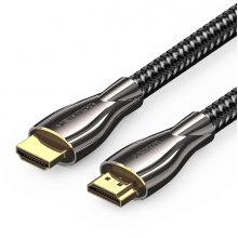 Vention Cable HDMI 2.0 - Resolucion 4K - ARC - Longitud 0.5m - Conectores Chapados en Oro - Chaqueta Trenzada de Algodon y PVC - Color Negro
