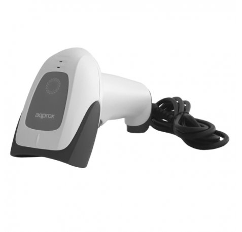 Approx APPLS22WH Lector de Codigos de Barras 1D/2D USB - Indicador LED y Beeper - Velocidad de Escaneo 30fps - Disparo Automatico - Color Blanco