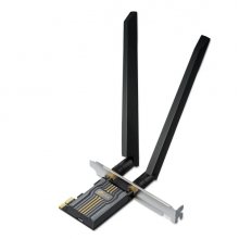 TP-Link Archer TBE400E Adaptador de Red PCI - Bluetooth - Velocidad 6.5Gbps - WiFi 7 Tribanda - 2 Antenas Multidireccionales - Seguridad Avanzada - Color Negro