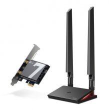 TP-Link Archer TBE550E Adaptador de Red PCI - Base con LED - Bluetooth - Velocidad 9.3Gbps - WiFi 7 Tribanda - 2 Antenas Multidireccionales - Seguridad Avanzada - Color Negro