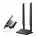 TP-Link Archer TBE550E Adaptador de Red PCI - Base con LED - Bluetooth - Velocidad 9.3Gbps - WiFi 7 Tribanda - 2 Antenas Multidireccionales - Seguridad Avanzada - Color Negro