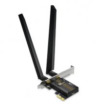 TP-Link Archer TBE552E Adaptador de Red PCI - Indicador LED - Bluetooth - Velocidad 9.3Gbps - WiFi 7 Tribanda - 2 Antenas Multidireccionales - Seguridad Avanzada - Color Negro