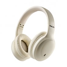 NGS Artica Galcier Auriculares Bluetooth - Bateria Extraible - Autonomia hasta 75h - Color Beige