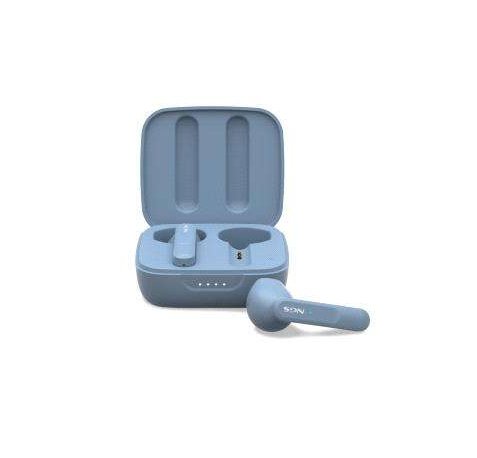 NGS Artica Move Rain Auriculares Intrauditivos Bluetooth 5.3 TWS - Manos Libres - Asistente de Voz - Autonomia hasta 7h - Base de Carga - Color Azul