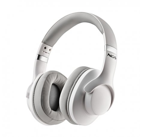 NGS Artica Storm Auriculares Bluetooth - Bateria Extraible - Cancelacion Activa de Ruido - Autonomia hasta 45h - Color Blanco