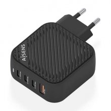 Aisens Cargador GAN 100W - 3xUSB-C PD3.0 QC4.0 - 1xUSB-A QC3.0 Aisens Cargador GAN 100W - 3xUSB-C PD3.0 QC4.0 - 1xUSB-A QC3.0