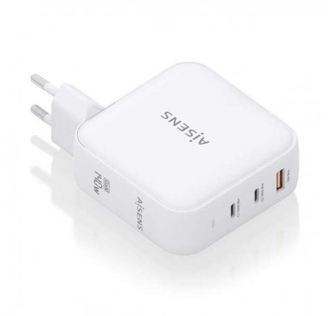 Aisens Cargador GAN 140W - 2xUSB-C PD3.1 QC4.0 - 1xUSB-A QC3.0