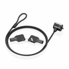 Aisens Cable de Seguridad de Acero con Cerradura de Llave - Compatible con Kensington Lock - para Ordenador, Monitor y Portatil - Color Negro Aisens Cable de Seguridad de Acero con Cerradura de Llave - Compatible con Kensington Lock - para Ordenador, Monitor y Portatil - Color Negro