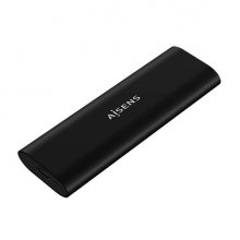 Aisens Caja Externa M.2 (NGFF) para SSD M.2 SATA/NVME a USB3.1 GEN2 - Color Negro