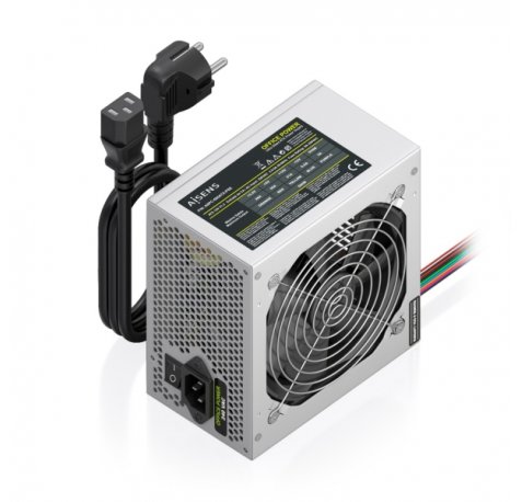 Aisens ASPC-500ATX-PSE Fuente de Alimentacion 500W ATX - Ventilador 120mm - OEM - Cable de Alimentacion Incluido - Color Plata