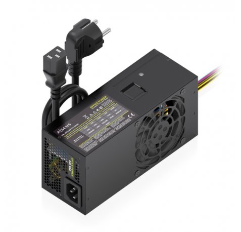 Aisens ASPC-500TFX-PSEBK Fuente de Alimentacion 500W TFX - Ventilador 80mm - OEM - Cable de Alimentacion Incluido - Color Negro