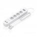 Aisens Regleta con 4 Tomas Schuko - 2xUSB-C - 2xUSB-A - Cable de 1.4m - Interruptor con Indicador LED - Power Delivery - Qualcomm 3.0 - Color Blanco