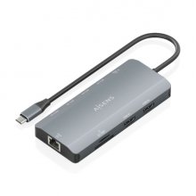 Aisens USB-C Dock 12 en 1 - USB-C a 2xHDMI - 1xRJ45 - 3xUSB-A - 1xUSB-C - 1xUSB-C PD 100W - 1xSD - 1xMicroSD - 20cm - Color Gris Aisens USB-C Dock 12 en 1 - USB-C a 2xHDMI - 1xRJ45 - 3xUSB-A - 1xUSB-C - 1xUSB-C PD 100W - 1xSD - 1xMicroSD - 20cm - Color Gris