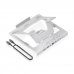 Aisens ASUC-7P045-GR Soporte para Portatil hasta 16" - Regulable en Altura - Antideslizante - Plegable - USB-C Docking 7 en 1 - Color Gris