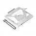 Aisens ASUC-7P046-GR Soporte para Portatil hasta 16" - Regulable en Altura - Antideslizante - Plegable - USB-C Docking 7 en 1 - Color Gris