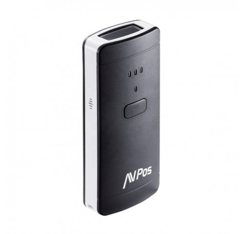 AVPos BP200 Lector de Codigos Portatil - 1600Mah - Codigos 1D, 2D y QR - USB, Bluetooth - Color Negro