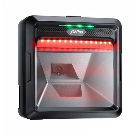 AVPos AVP-BP760-2D Lector de Codigos de Sobremesa - Escaneo Automatico- Lectura de Codigos 1D, 2D y QR - USB - Color Negro