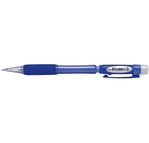 Pentel Fiesta II Portaminas HB 0.5mm con Goma - Incluye 2 Recargas - Grip de Goma - Diseño Ergonomico - Color Azul (12 uds)
