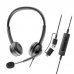 Axtel FLOW Auriculares con Microfono USB - Reduccion de Ruido - USB-A y USB-C