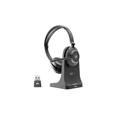 Axtel ONE BT Auriculares con Mirofono Inalambricos - Hasta 40 Horas de Autonomia - Cancelacion de Ruido - Bluetooth - Incluye Base de Carga