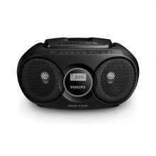 Philips Radio CD - Altavoces Integrados - Refuerzo Dinamico de Graves - Sintonizacion Automatica - Jack 3.5mm - 252x232x124mm - Color Negro
