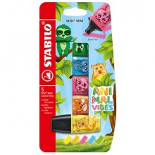 Stabilo Boss Mini Animal Vibes Pack de 5 Mini Marcadores Fluorescentes - Trazo entre 2 y 5mm - Tinta con Base de Agua - Antisecado - Colores Surtidos Stabilo Boss Mini Animal Vibes Pack de 5 Mini Marcadores Fluorescentes - Trazo entre 2 y 5mm - Tinta con Base de Agua - Antisecado - Colores Surtidos