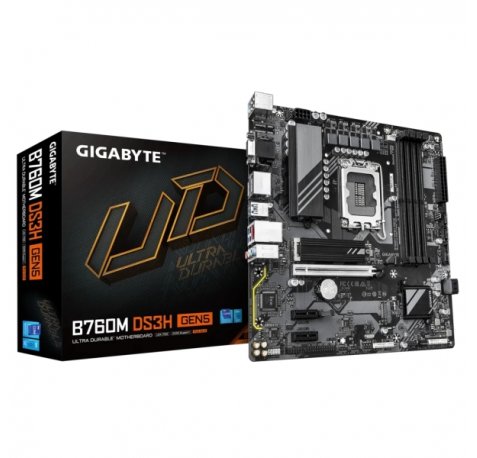 Gigabyte B760 DS3H Gen5 Placa Base Intel 1700 4x DDR5 VGA, HDMI, DisplayPort - MicroATX