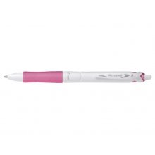 Pilot Boligrafo de Bola Retractil Acroball PureWhite - Recargable - Fabricado con Plastico Reciclado - Punta Redonda 1mm - Trazo 0.28mm - Grip Ergonomico - Color Rosa (10 uds)