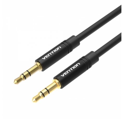 Vention Cable Estereo Jack 3.5 Macho a Jack 3.5 Macho - 0.5m - Color Negro