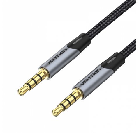 Vention Cable Estereo Jack 3.5 Macho a Jack 3.5 Macho - 1.5m - Color Gris
