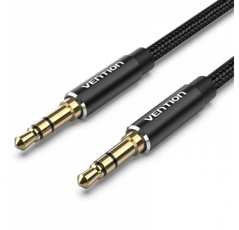 Vention Cable Estereo Jack 3.5 Macho a Jack 3.5 Macho - 1.5m - Color Negro