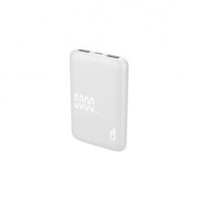 Blackbyte Bateria Lipo Externa/Powerbank de 5000mAh - Powerdelivery 20W - Carga Rapida de 22.5W - Tacto Engomado - Extraplana - Color Blanco