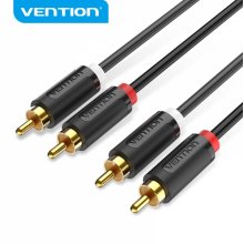 Vention Cable Estereo 2x RCA Macho a 2x RCA Macho - 1.5m - Color Negro
