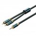 Vention Cable Jack 3.5 a 2xRCA Macho - 1m - Trenzado - Color Verde