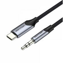 Vention Cable Conversor Audio USB-C a Jack 3.5 Macho - 1m - Color Gris