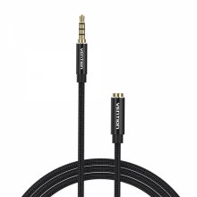 Vention Cable Estereo Jack 3.5 Macho a Jack 3.5 Hembra - 2m - Color Negro