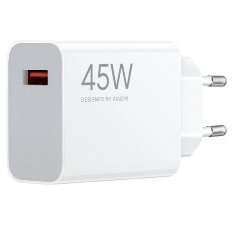 Xiaomi Cargador de Pared 45W QC3.0 - USB-A - Carga Rapida - Color Blanco