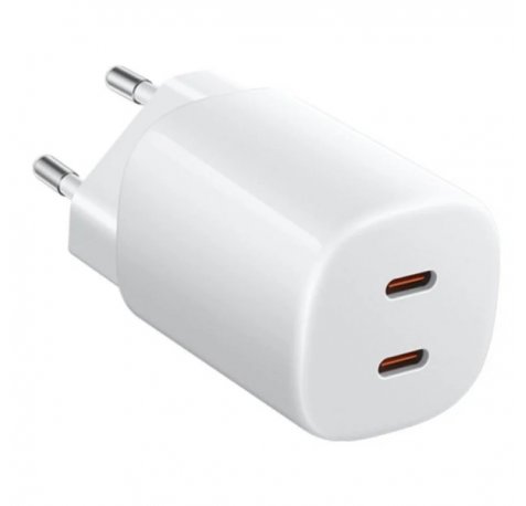 Xiaomi 45W Nano  Turbo Charging Power Adapter Cargador GAN de Pared para Smartphone - 2xUSB-C - Carga Rapida - Color Blanco